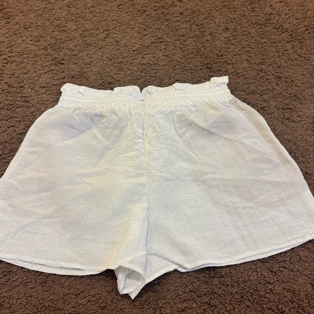 Express White Crinkle Paper bag Pull On Short Size S M L XL NEW $48 - Picture 5 of 13